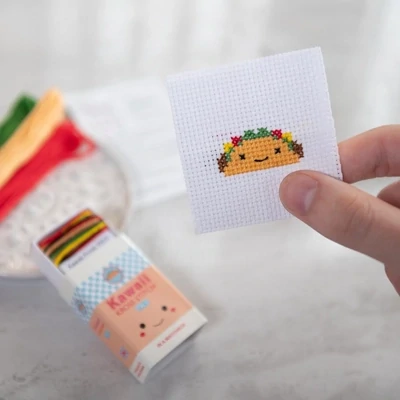 Taco Mini Cross Stitch Kit In A Matchbox