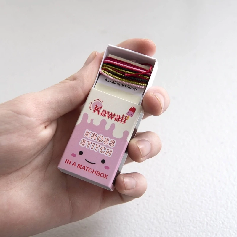 Popsicle Mini Cross Stitch Kit In A Matchbox