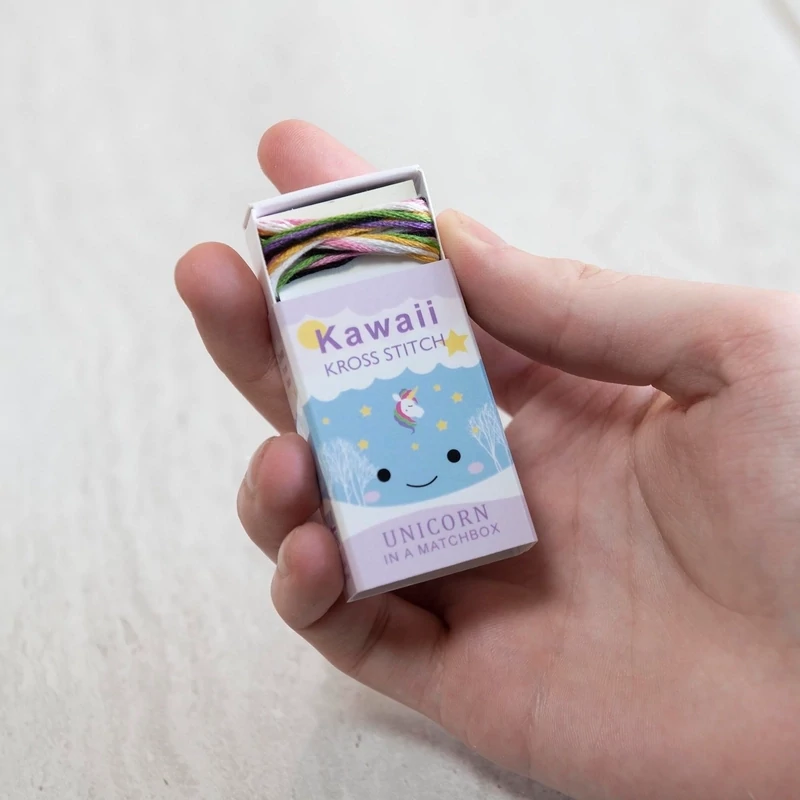 Unicorn Mini Cross Stitch Kit In A Matchbox