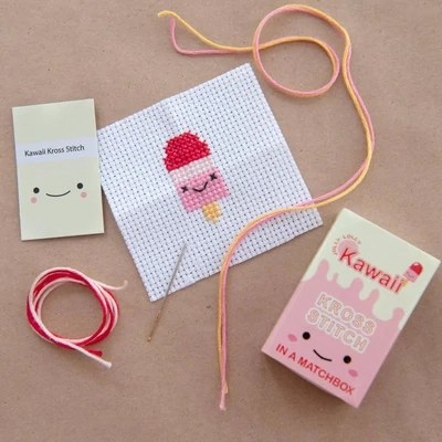 Popsicle Mini Cross Stitch Kit In A Matchbox