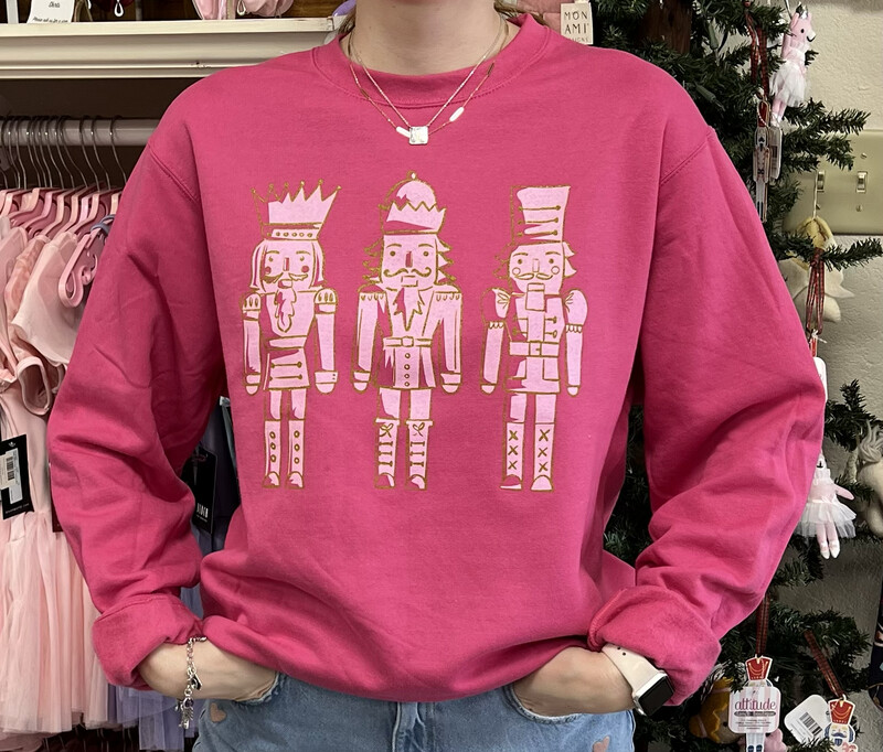 Pink &amp; Gold Nutcrackers Sweatshirt