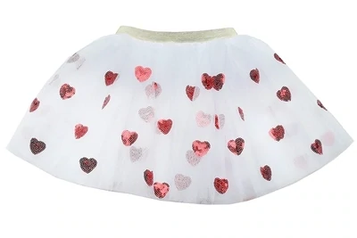Red and White Heart Tutu