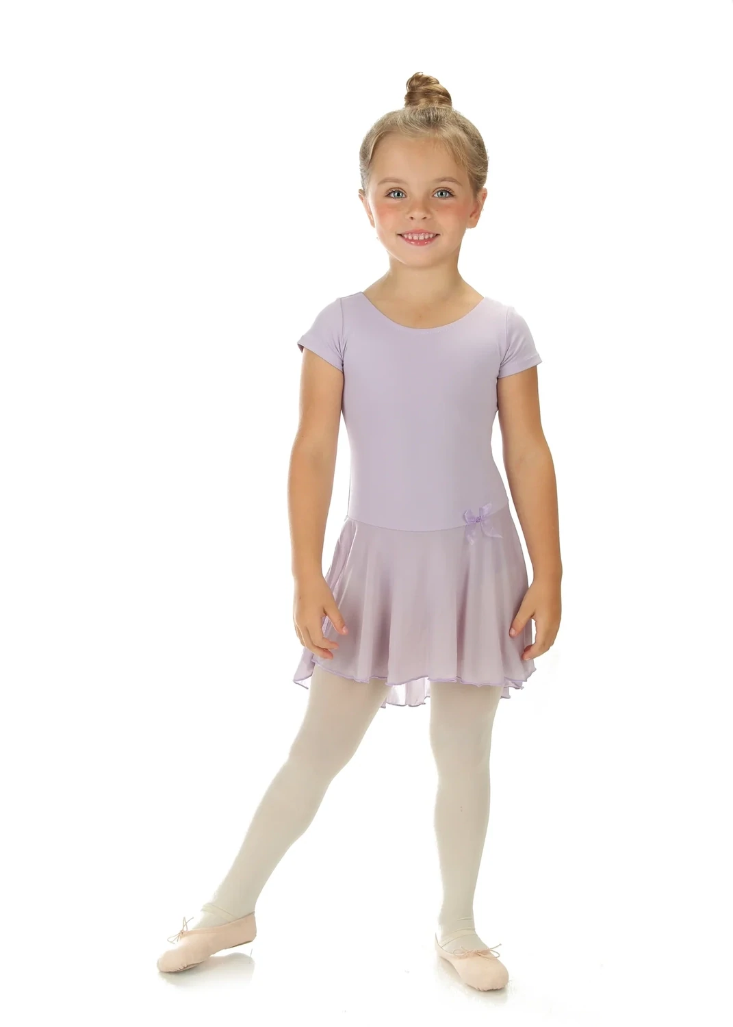 Ruffle Sleeve Skirted Leotard