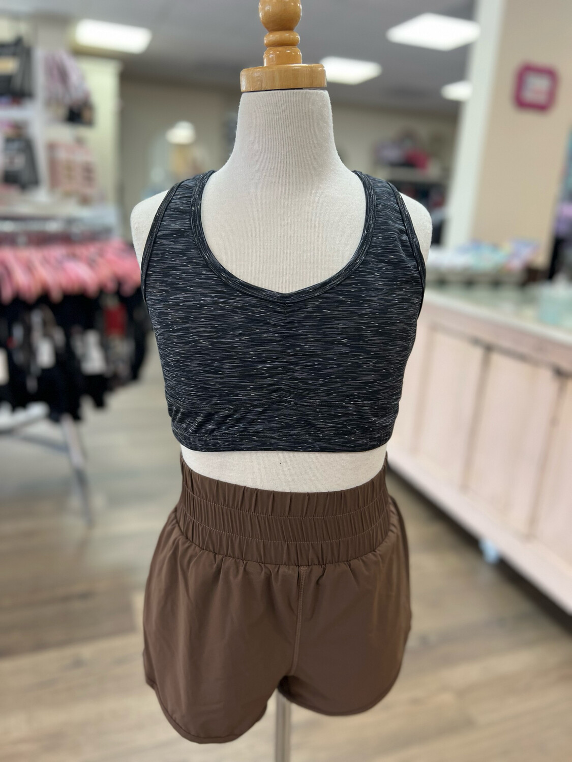 PW203 Gray Strata Bra Top ADULT