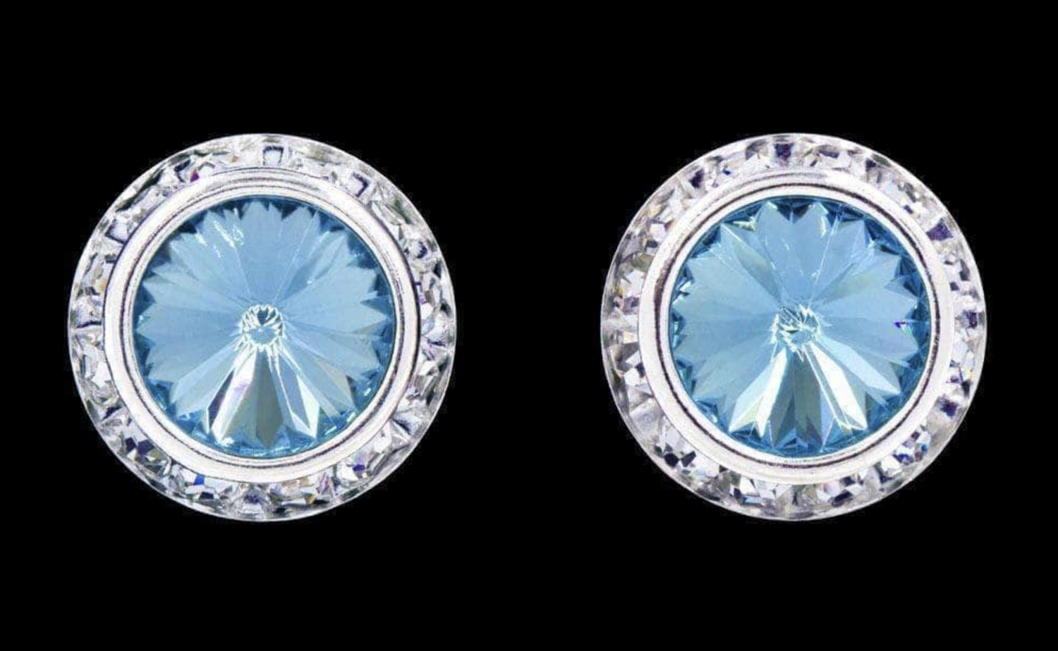Aquamarine 16mm Earrings 12537