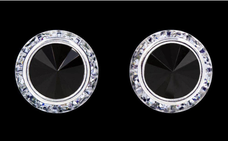Jet 16mm Earrings 12537