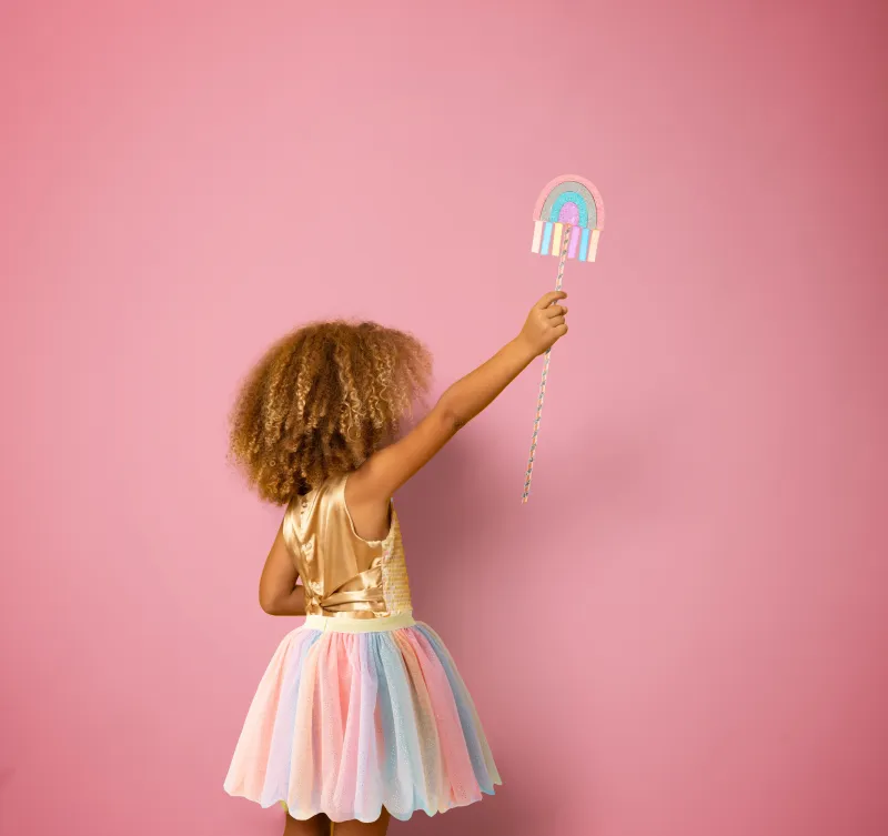 Dress Up Wand - Glitter Rainbow