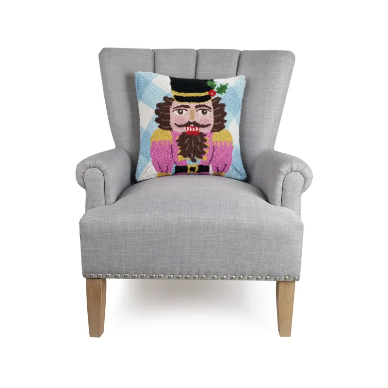Festive Gingham Nutcracker Hook Pillow 31RN49C16SQ