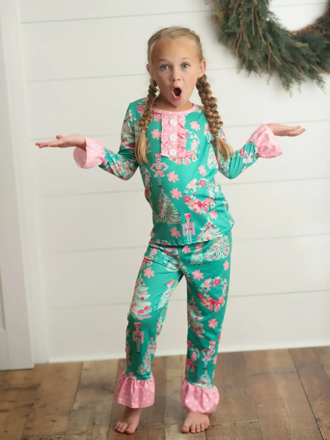 Pink Ruffle Nutcracker Pajamas