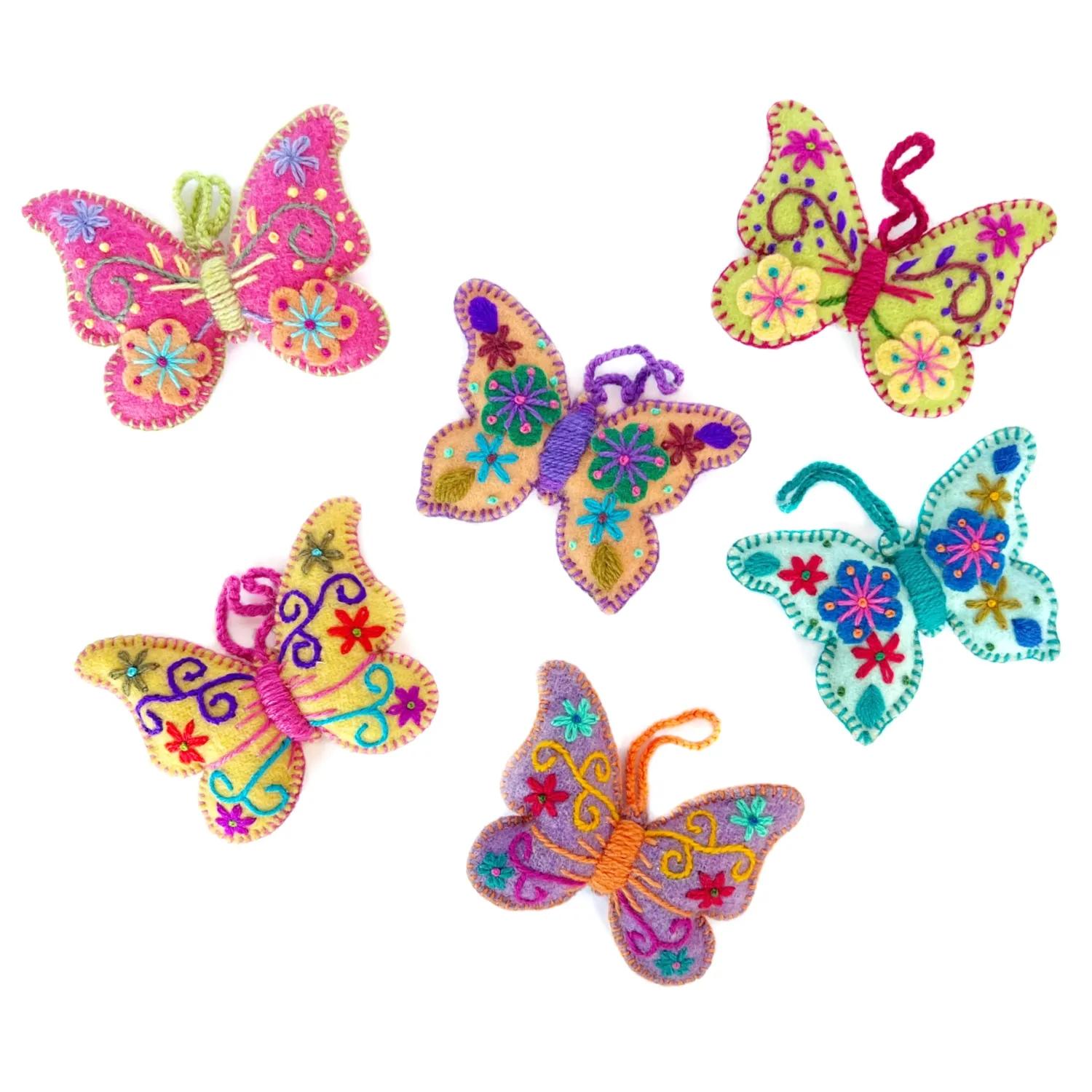 Colorful Butterfly Christmas Ornament