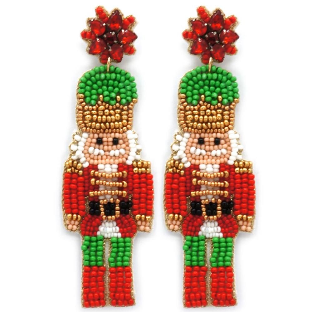 Nutcracker Seed Bead Earrings