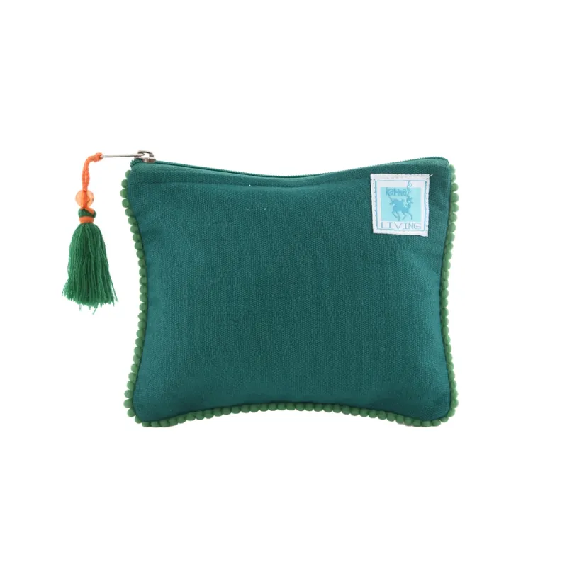 Velvet Nutcracker Pouch - Emerald