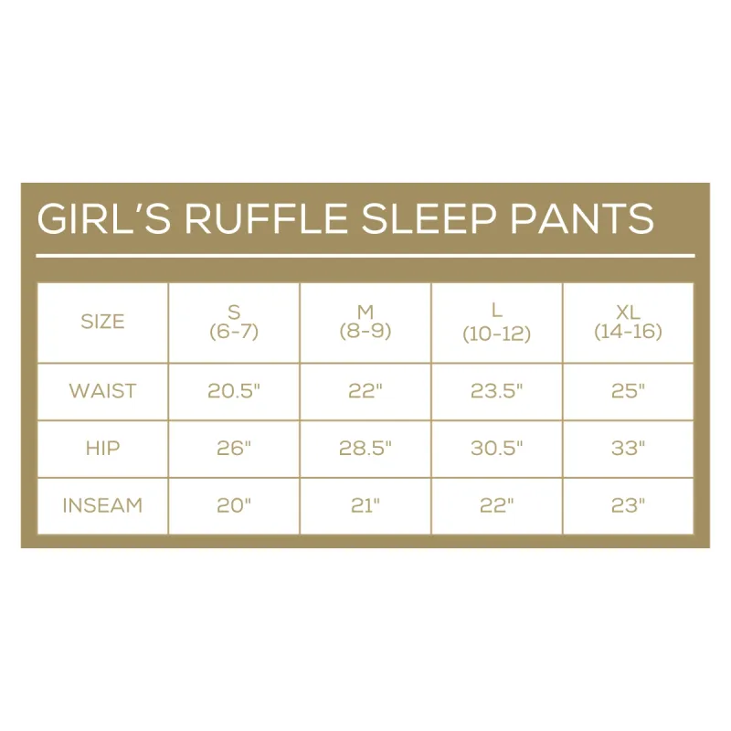 Girls' Nutcracker March Ruffle Sleep Pants