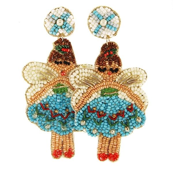 Sugar Plum Fairy Beaded Earrings