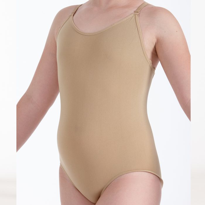Girls&#39; Seamless Camisole Low Back Bodyliner Leotard
