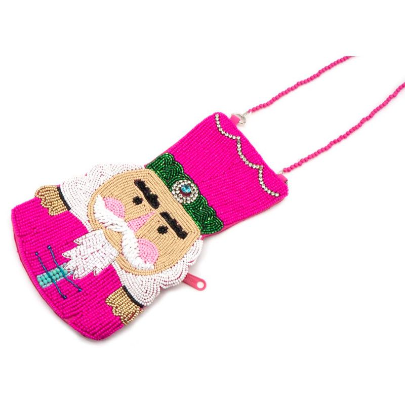 Christmas Nutcracker Bead Embellished  Bag