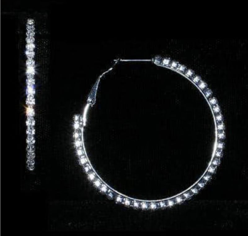Rhinestone Hoop Earrings 14984