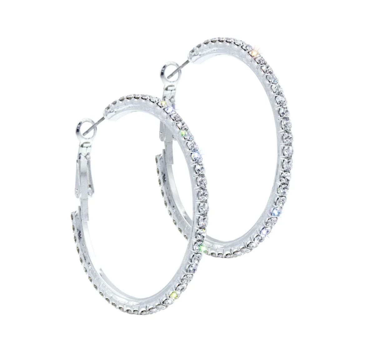 Rhinestone Hoop Earrings 14984