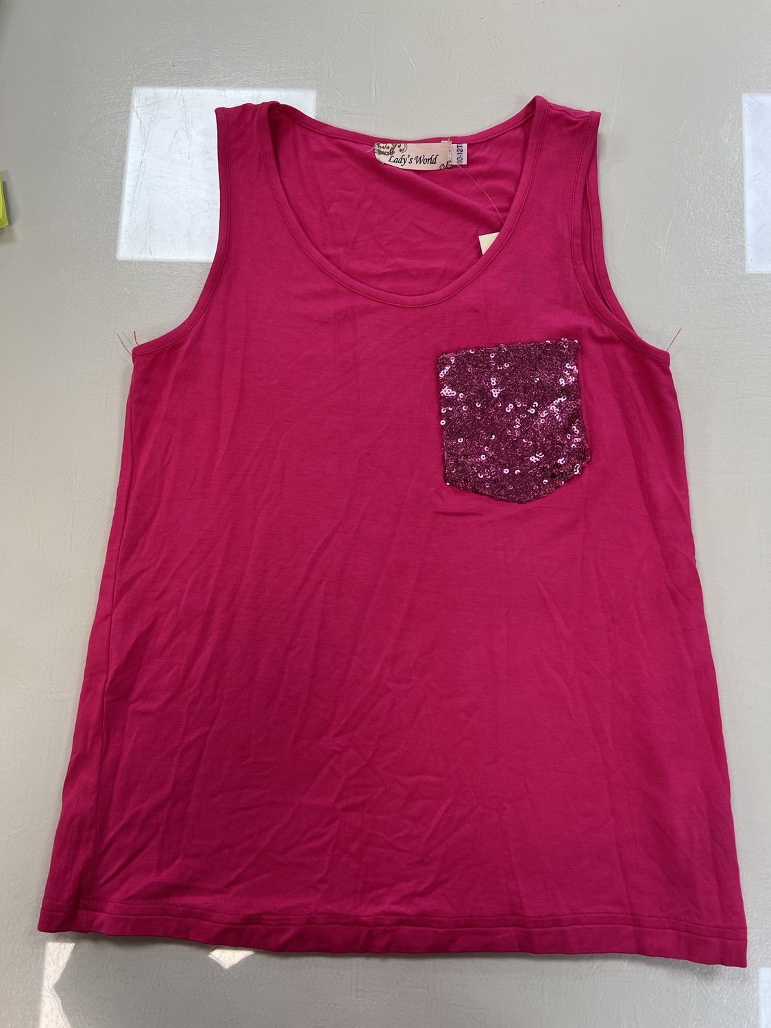 Hot Pink Pocket Tank FW15123