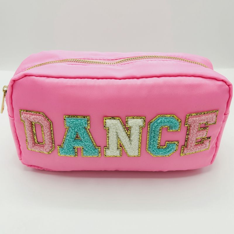 Varsity Letter Patches Cosmetic Bag DANCE