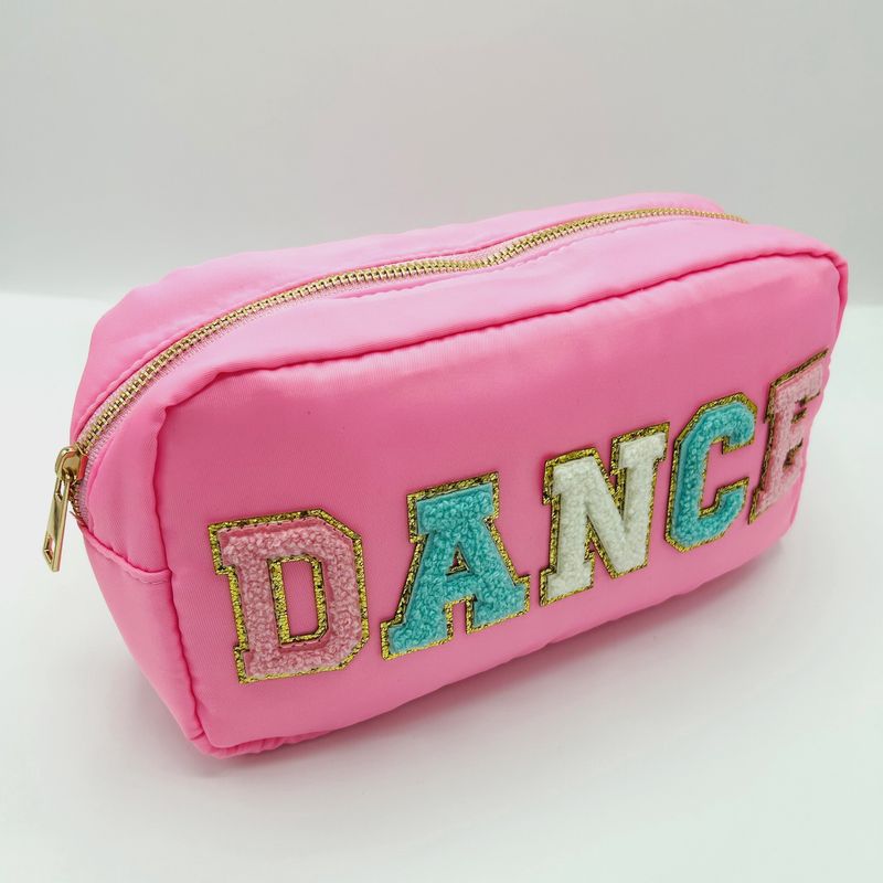 Varsity Letter Patches Cosmetic Bag DANCE