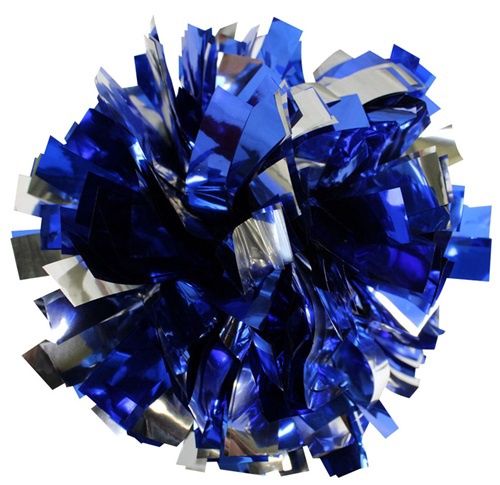 Metallic Poms Set, Color: Royal/Silver