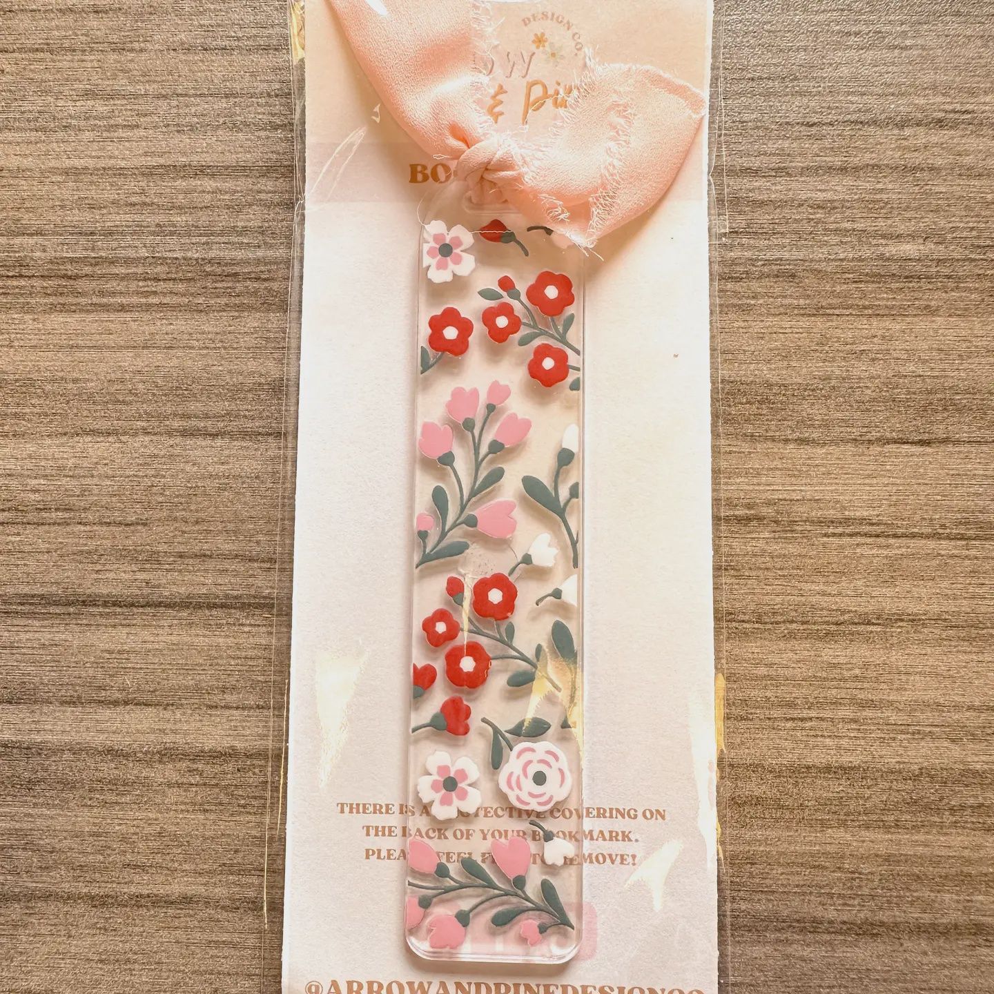 Spring Flowers Acrylic Bookmark
