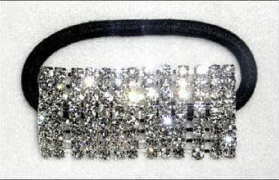 Rhinestone Flex Band Stretch Ponytail Holder XL 13714