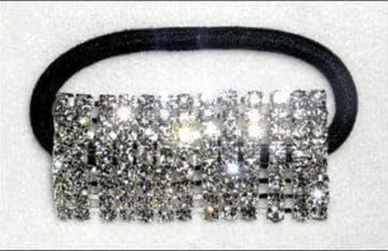Rhinestone Flex Band Stretch Ponytail Holder XL 13714