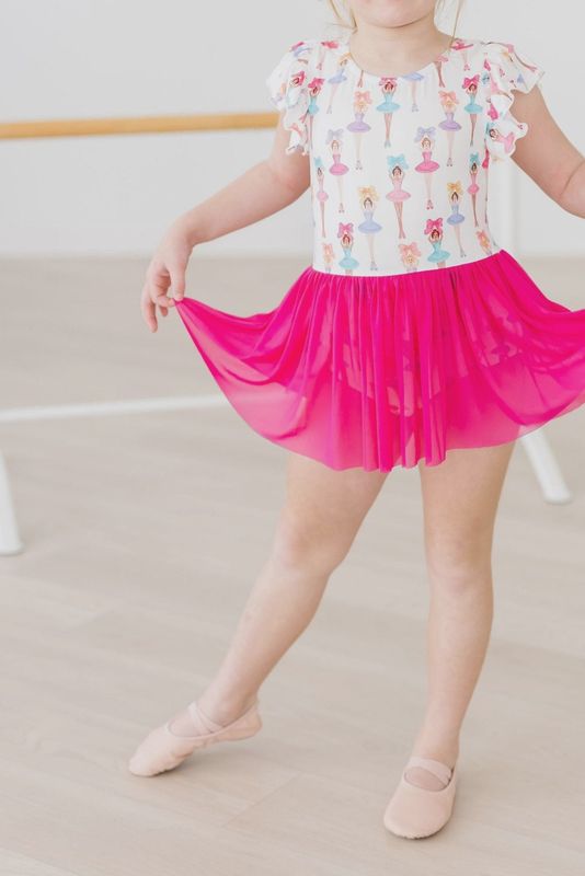 Ballerina Bows Twirl Leotard Dress