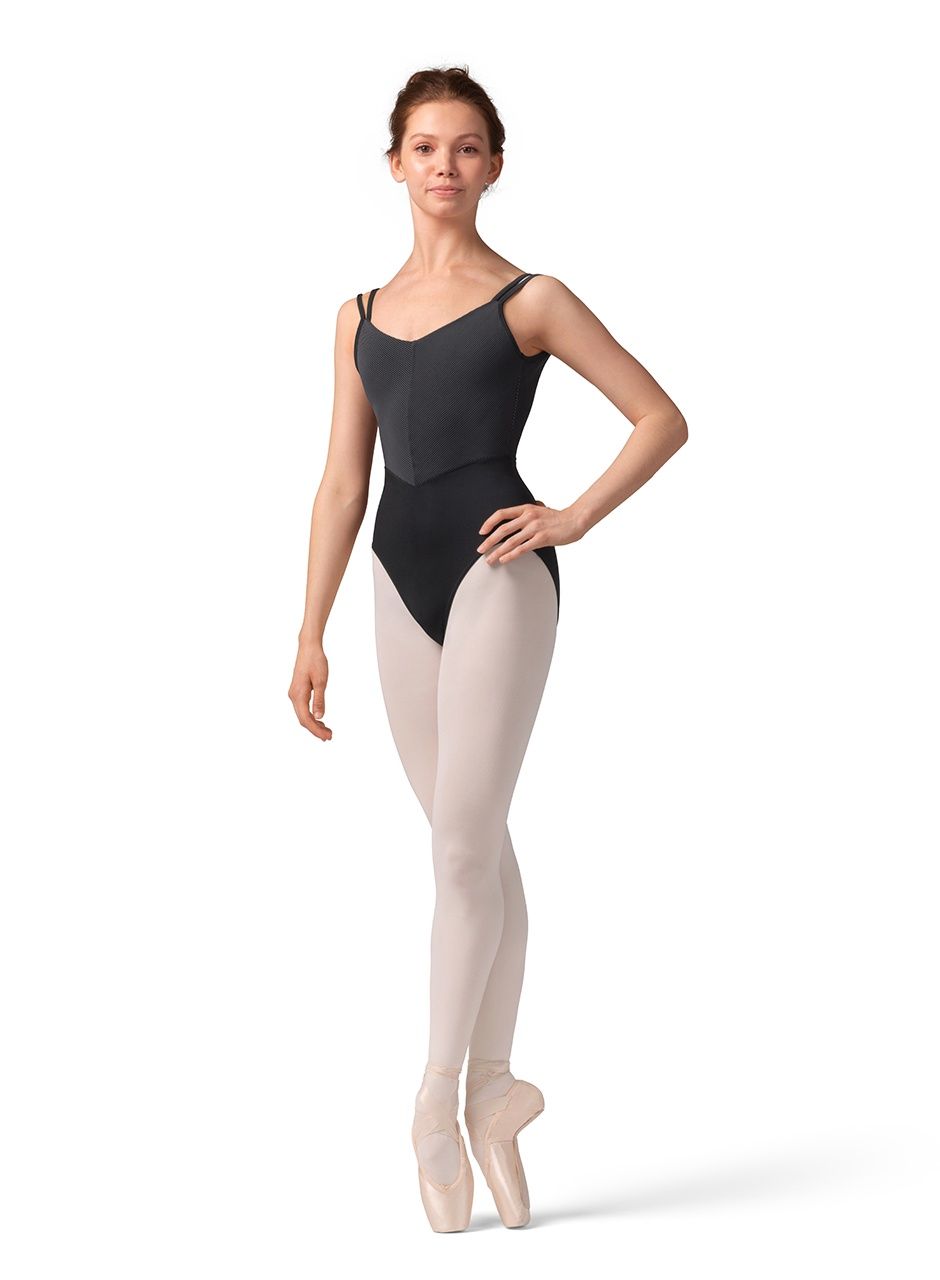 Cami Stripe Leotard M70001TM, Color: BLK, Size: 8/10