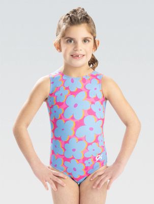 Far Out Floral Tank Leotard E5188