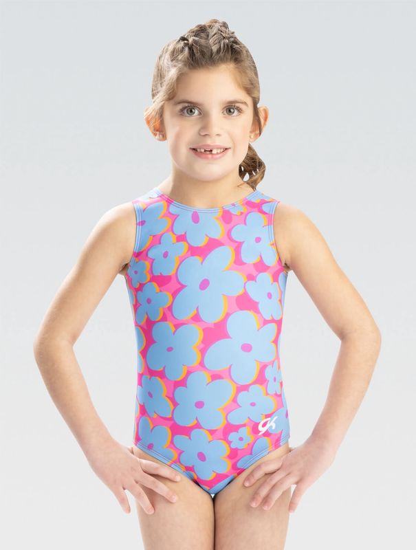 Far Out Floral Tank Leotard E5188