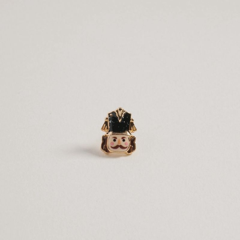 Christmas Mouse and Nutcracker Head Post Earrings