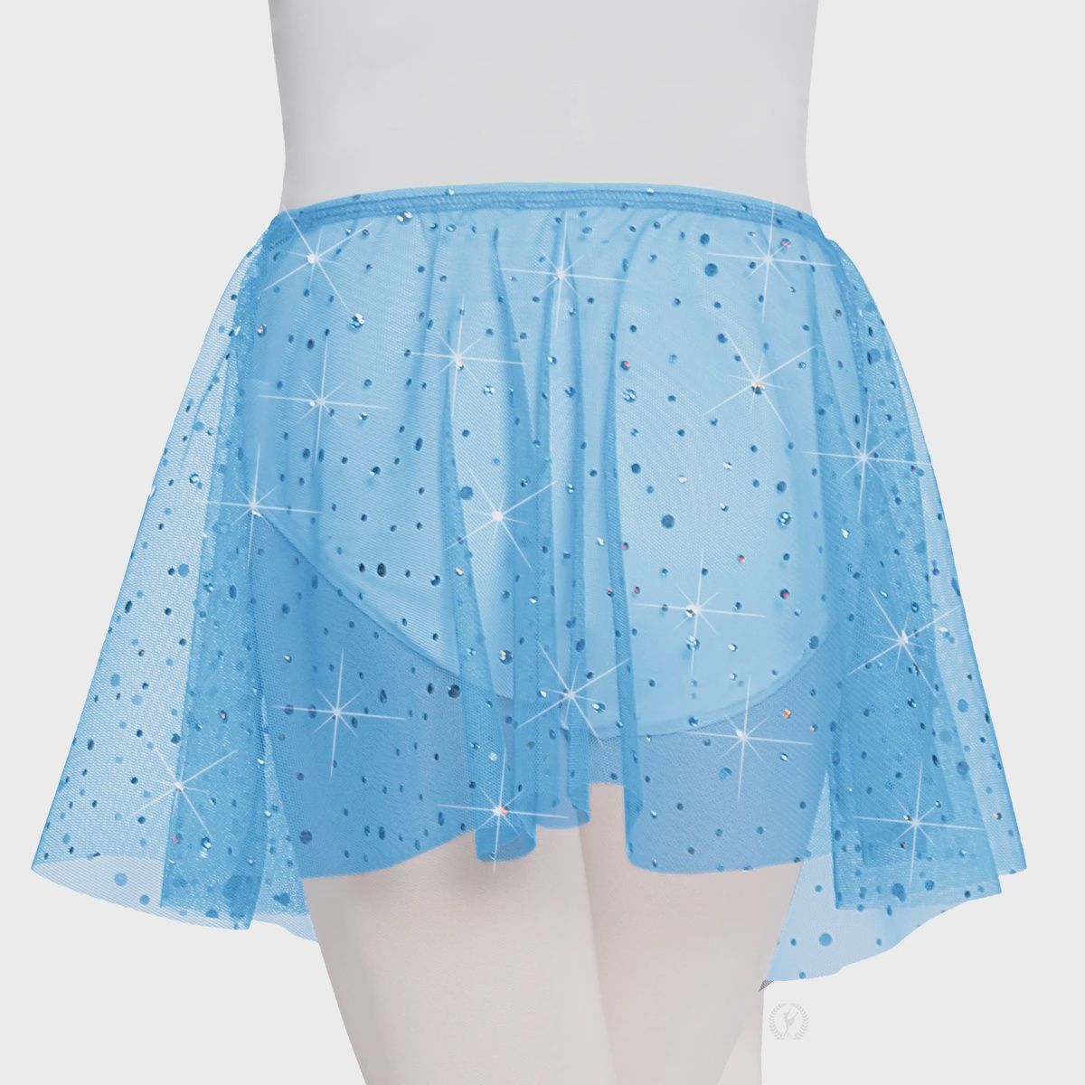 Girls&#39; Sequin Tulle Skirt 02283, Color: Light Blue, Size: XS
