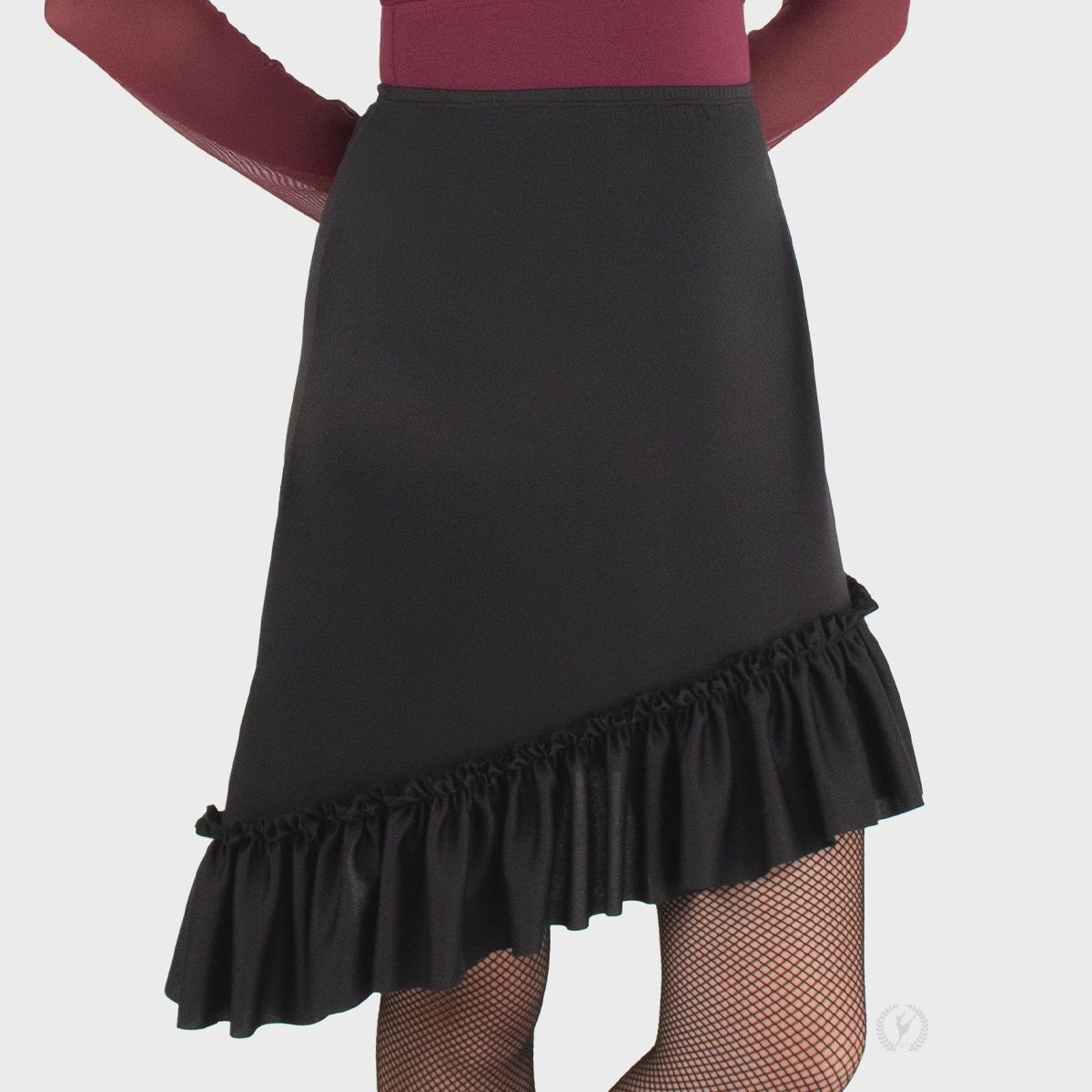Womens Ruffle Hem A-Line Ballroom Skirt 13672