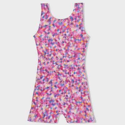 Mosaic Unicorn Play Suit Biketard