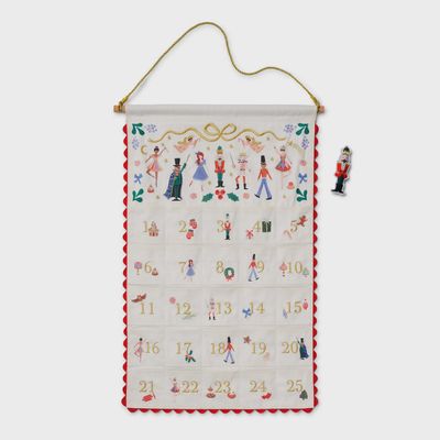 Rifle Paper Co. Nutcracker Embroidered Hanging Advent Calendar
