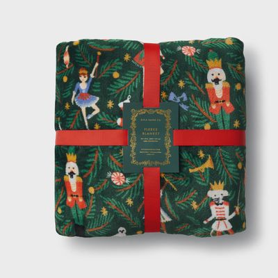 Rifle Paper Co.  Nutcracker Fleece Blanket