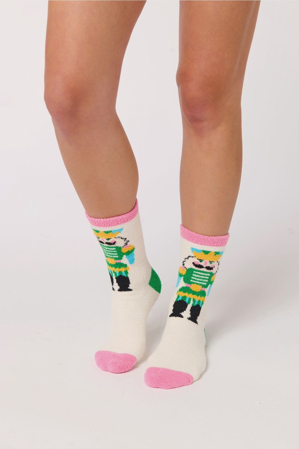 Fuzzy Nutcracker Socks