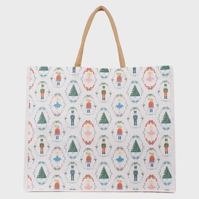 Nutcracker Waltz Juco Carryall Tote White/Multi