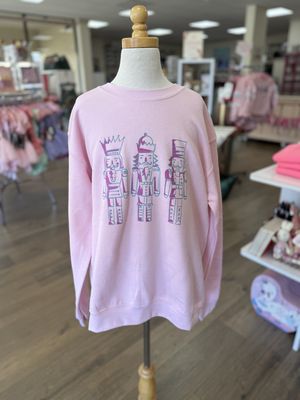 Girls' Pink & Teal Nutcracker Sweatshirt