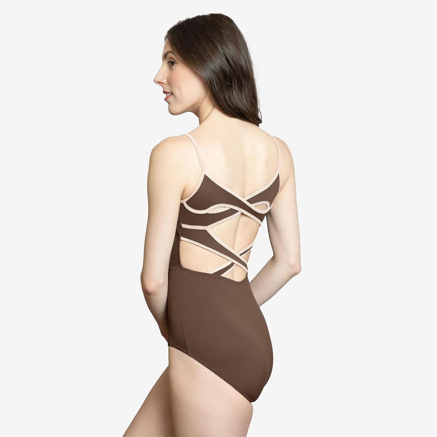 Tahoe Leotard TP176, Color: Coffee/Antique Rose, Size: P
