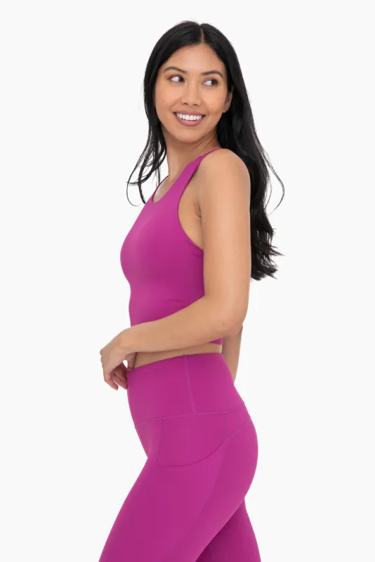 Strap Back Crop Top w/ Built-in Sports Bra AT3122