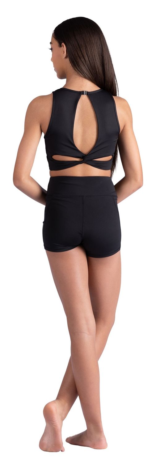 Twist Back Top 26310A, Color: Black, Size: P