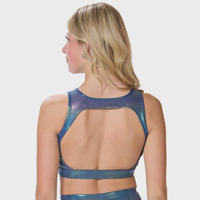 Ignite Cutout Top - Midnight Blue Shimmer