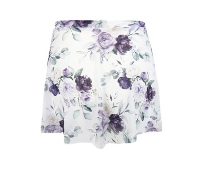 Flare Skirt Moonlit Garden White