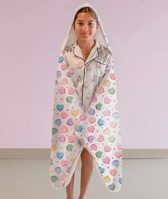 Candy Coded Hooded Blanket