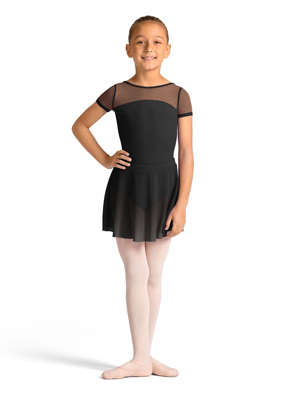 Girls' Mesh Skirt MS10004C, Color: BLK, Size: 4/6
