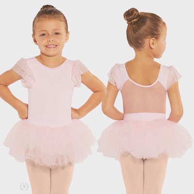 Girls Flutter Sleeve Tutu Dress 0033